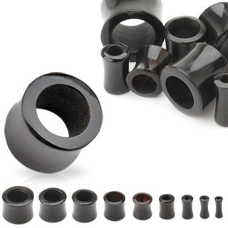 Horn Flesh  Tunnel - Black - 6 mm