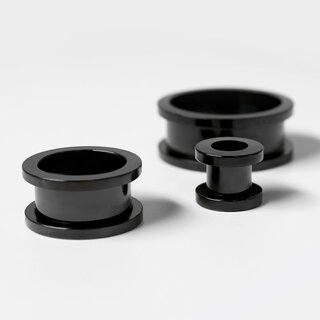 Titanium Flesh Tunnel - Black - 3 mm