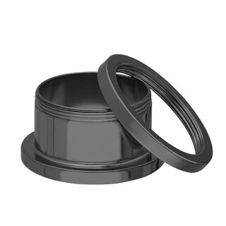 Titanium Flesh Tunnel - Black - 10 mm