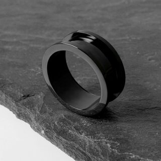 Titanium Flesh Tunnel - Black - 30 mm