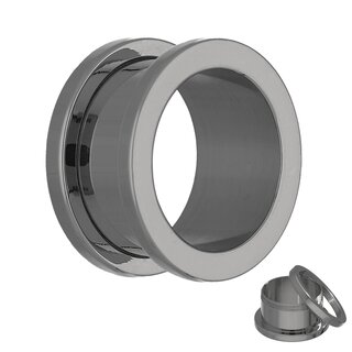 Titanium Flesh Tunnel - Silver - 2 mm