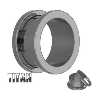 Titanium Flesh Tunnel - Silver - 4 mm