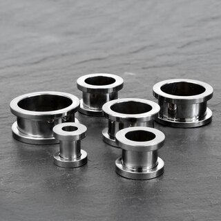 Titanium Flesh Tunnel - Silver - 12 mm