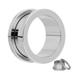 Titanium Flesh Tunnel - Silver - 22 mm