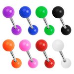 Barbell Piercing with colorful Balls