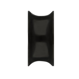 Flesh Tunnel - Silicone - Black - Thin - 3 mm