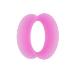 Flesh Tunnel - Silicone - Pink - Thin - 18 mm