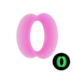 Glow in the dark - Flesh Tunnel - Silicone - Pink - 12 mm