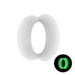 Glow in the dark - Flesh Tunnel - Silicone - Transparent...