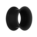 Flesh Tunnel - Silicone - Schwarz - Thin Rim - 5 mm