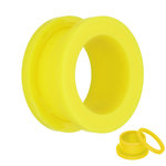Flesh Tunnel - Acrylic - Yellow - 4 mm