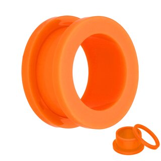 Flesh Tunnel - Acrylic - Orange - 5 mm