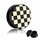 Picture Ear Plug - Screw - Chessboard - Check
