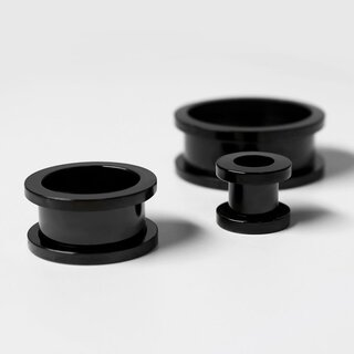 Flesh Tunnel - Steel - Black - 8 mm