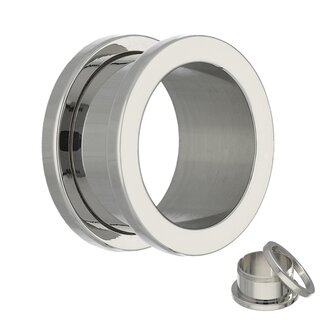 Flesh Tunnel - Steel - Silver - 16 mm