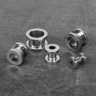 Flesh Tunnel - Steel - Silver - 34 mm