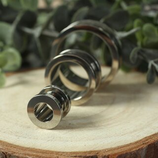 Flesh Tunnel - Steel - Silver - 34 mm