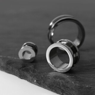 Flesh Tunnel - Steel - Silver - 34 mm