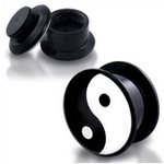 Picture Ear Plug - Screw - Ying & Yang