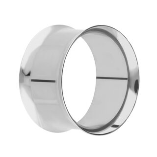 Double Flare Flesh Tunnel - Steel - Silver - 40 mm