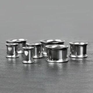 Double Flare Flesh Tunnel - Steel - Silver - 40 mm