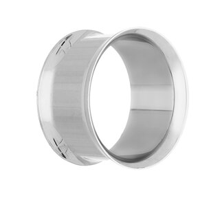 Double Flare Flesh Tunnel - Steel - Silver - 42 mm