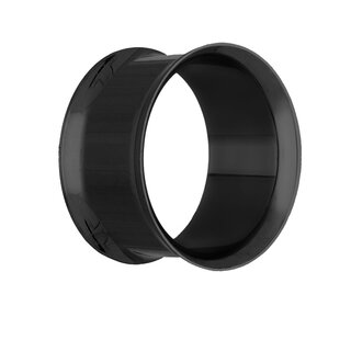 Double Flare Flesh Tunnel - Steel - Black - 5 mm