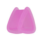 Silicone Triangle Flesh Tunnel - Pink