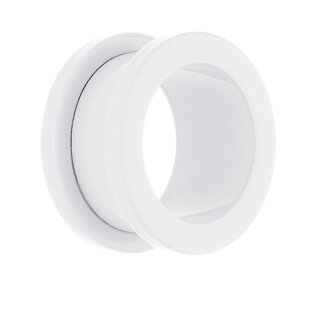 Flesh Tunnel - Steel - White - 3 mm