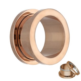 Flesh Tunnel - Steel - Rose Gold - 2 mm