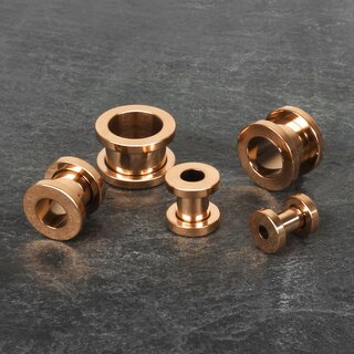 Flesh Tunnel - Steel - Rose Gold - 2 mm
