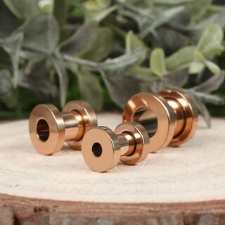 Flesh Tunnel - Steel - Rose Gold - 2 mm