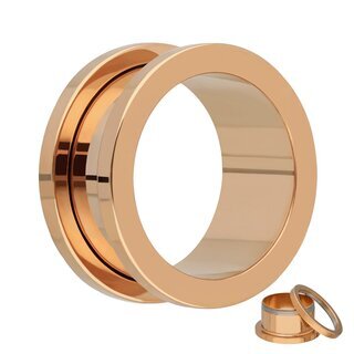 Flesh Tunnel - Steel - Rose Gold - 10 mm