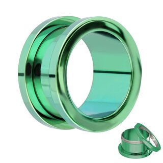 Flesh Tunnel - Metallic Colored - Green - 8 mm