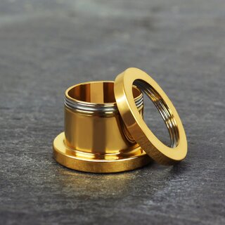 Flesh Tunnel - Steel - Gold - 4 mm