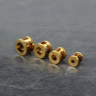 Flesh Tunnel - Steel - Gold - 4 mm