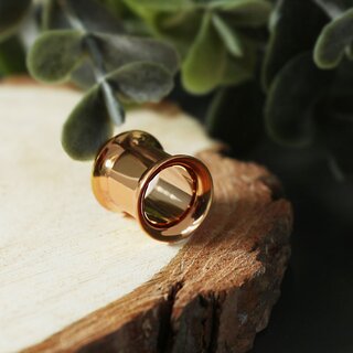 Flesh Tunnel - Steel - Double Flare - Rose Gold - 6 mm