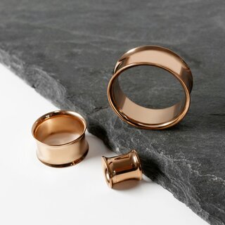 Flesh Tunnel - Steel - Double Flare - Rose Gold - 10 mm