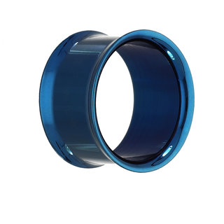 Double Flare Flesh Tunnel - Steel - Blue - 10 mm