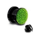 Glittering Ear Plug - Green
