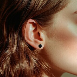 Piercing Fake Plug - Black - [3.] - 1.2 x 8 mm