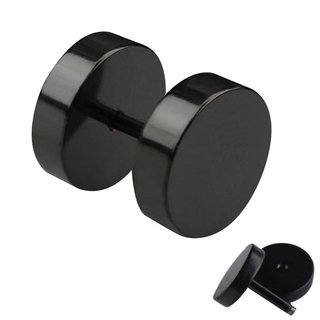 Piercing Fake Plug - Black - [5.] - 1.2 x 12 mm