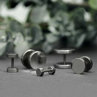 Piercing Fake Plug - Silver - [3.] - 1.2 x 8 mm