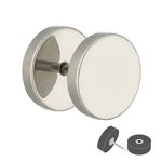 Piercing Fake Plug - Silver - [4.] - 1.2 x 10 mm