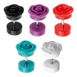 Fake Plug - Acrylic - Rose - [1.] - black