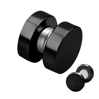 Magnet Fake Plug - Steel - Black - [2.] - 8 mm