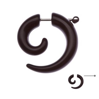 Fake Expander - Spiral - Black - 3 mm