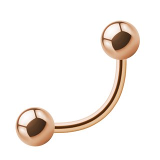 Bananabell Piercing - Steel - Rosegold - [02.] - 1,2 x 8 mm (Balls: 3 mm)