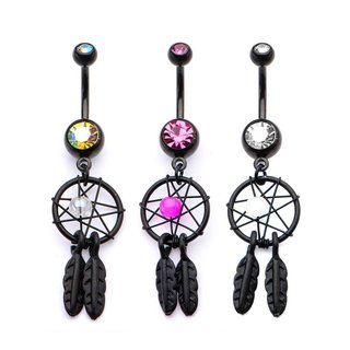 Bananabell Piercing - Dream Catcher - Black - [1.] - crystal