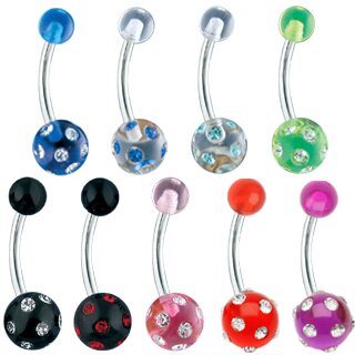 Bananabell Piercing - Mulit Crystal - [3.] - clear (Crystal: light blue)